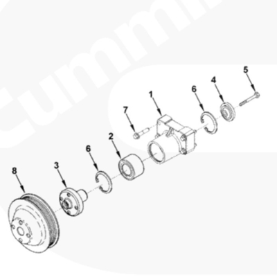 3926855 Cummins Partes de motores 6CT ISC ISL QSC QSL Pulea de ventilador para carretillas elevadoras modelo CPCD100-300