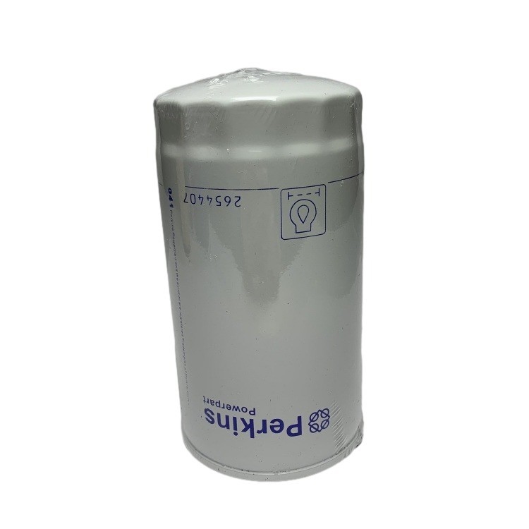 Filtro de aceite de embalaje original 2654407 para Perkins utilizado en talleres de reparación de maquinaria de acero